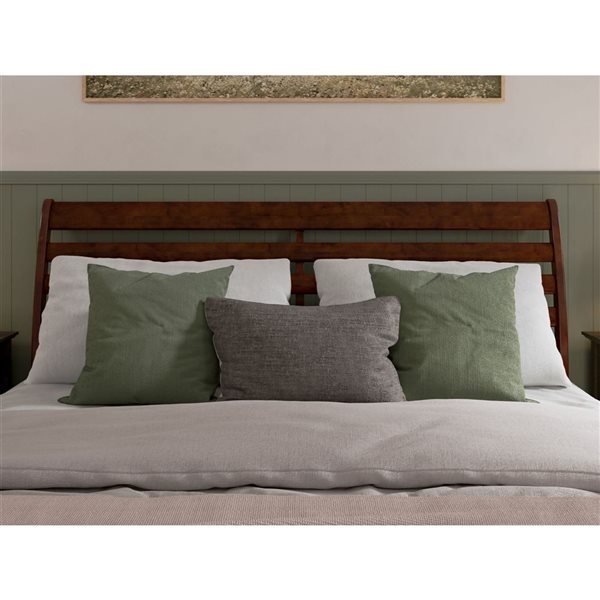 AFI Furnishings Savannah King Solid Wood Low Profile Platform Bed - Walnut