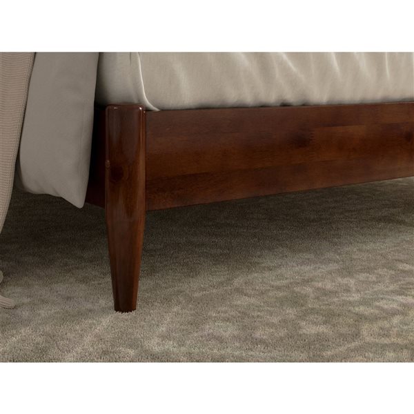 AFI Furnishings Savannah King Solid Wood Low Profile Platform Bed - Walnut