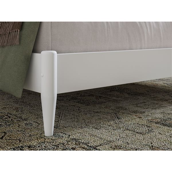 AFI Furnishings Savannah Twin XL Solid Wood Low Profile Platform Bed - White