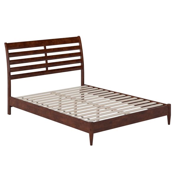 AFI Furnishings Savannah Queen Solid Wood Low Profile Platform Bed - Walnut