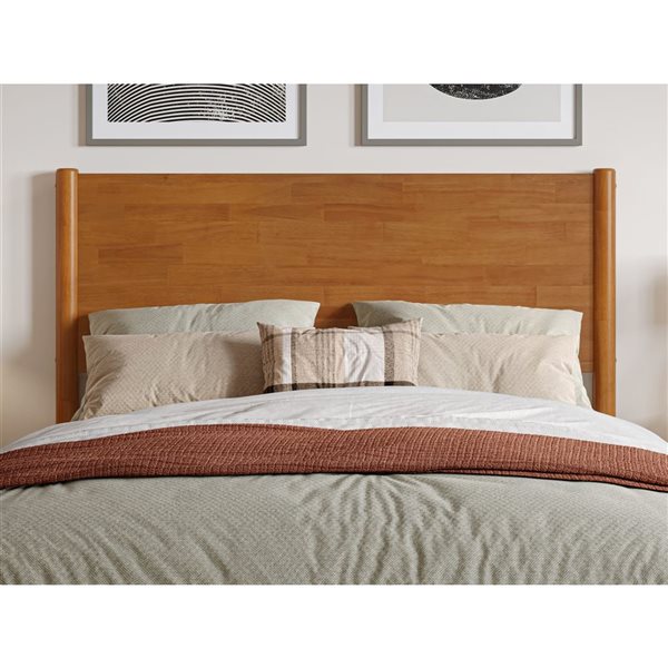 AFI Furnishings Pasadena Full Solid Wood Low Profile Platform Bed - Light Toffee