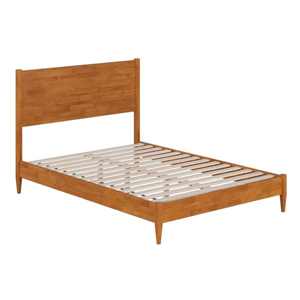 AFI Furnishings Pasadena Full Solid Wood Low Profile Platform Bed - Light Toffee