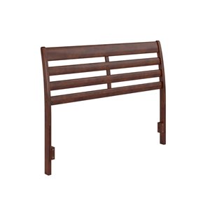 AFI Furnishings Savannah Full Solid Wood Headboard with Attachable Charger - Walnut