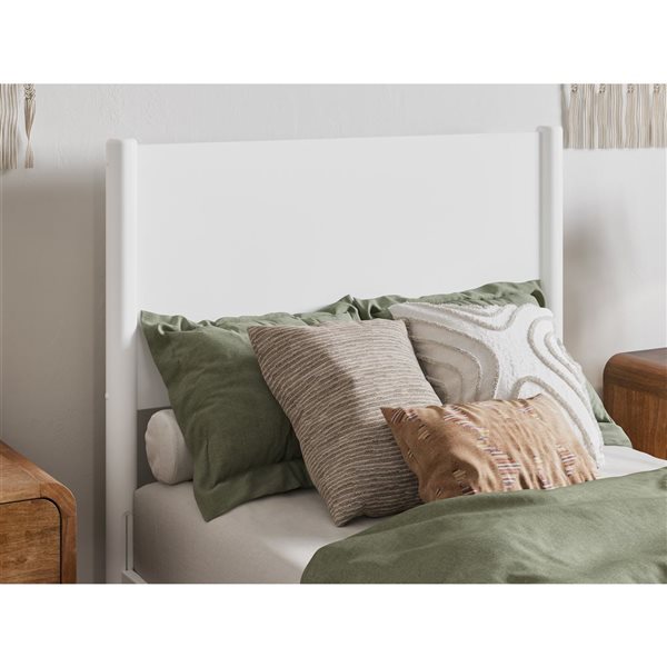 AFI Furnishings Pasadena Twin XL Solid Wood Low Profile Platform Bed - White