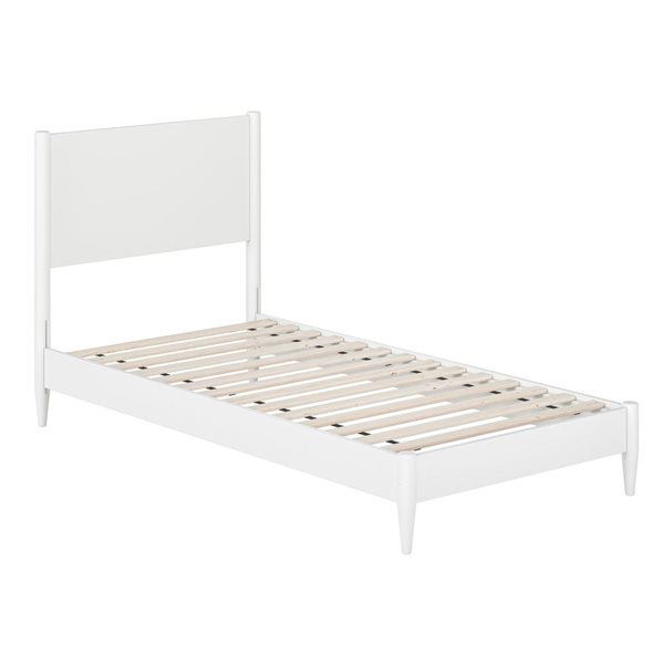 AFI Furnishings Pasadena Twin XL Solid Wood Low Profile Platform Bed - White