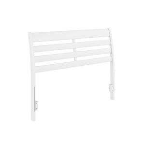 AFI Furnishings Savannah Full Solid Wood Headboard with Attachable Charger - White