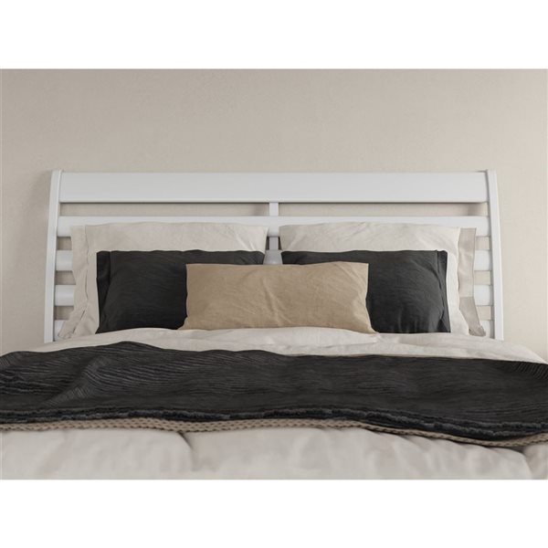 AFI Furnishings Savannah Queen Solid Wood Headboard with Attachable Charger - White
