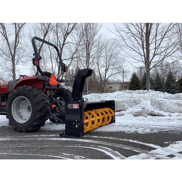 DK2 Snowbear SB-72 72-in Black Steel Two-Stage PTO Snow Blower