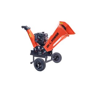 DK2 POWER 6-in 14 HP 429 CC Orange Steel Kinetic Cyclonic Drum Chipper Shredder with Electric Start