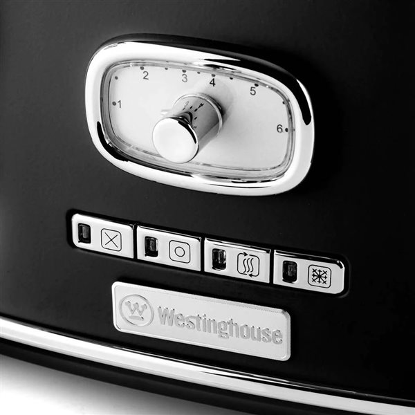 Grille-pain 4 tranches Westinghouse, noir