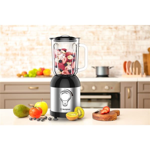 Westinghouse 1.5-oz 3-Speed 750 W Modern Touch Table Blender with Stainless Steel Design