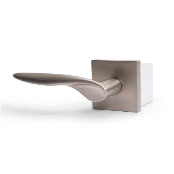 McBowery Lafayette Satin Nickel Combined Modern Interior Privacy/Passage Left Hand Door Handle