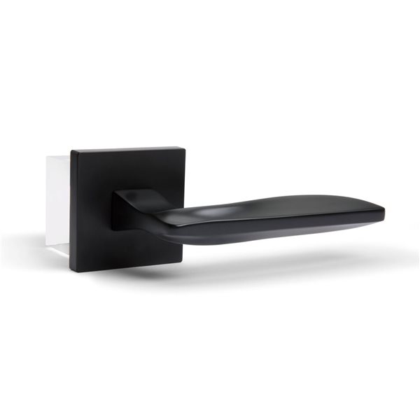 McBowery Canal Matte Black Combined Modern Interior Privacy/Passage Left Hand Door Handle