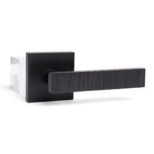 McBowery Groove 2-Pack Matte Black Modern Interior Dummy Door Handle