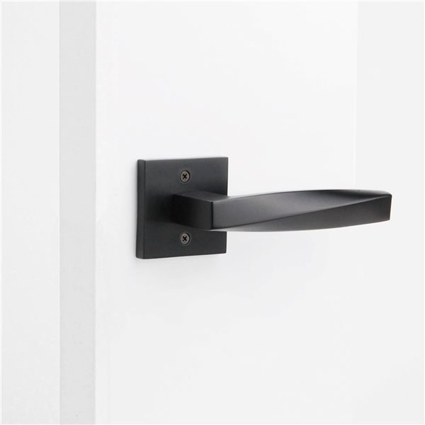 McBowery Convex 2-Pack Matte Black Modern Interior Dummy Door Handle