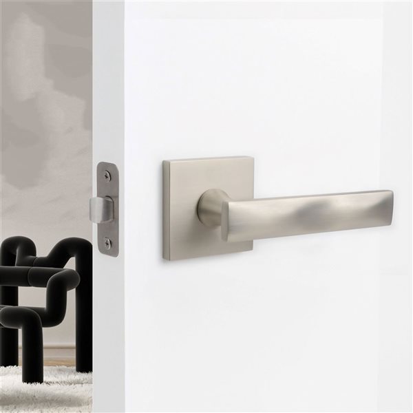 McBowery Essex Satin Nickel Combined Modern Interior Privacy/Passage Left Hand Door Handle