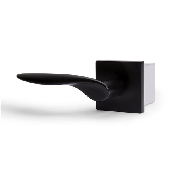 McBowery Lafayette Matte Black Combined Modern Interior Privacy/Passage Left Hand Door Handle