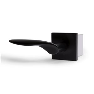 McBowery Lafayette Matte Black Combined Modern Interior Privacy/Passage Left Hand Door Handle