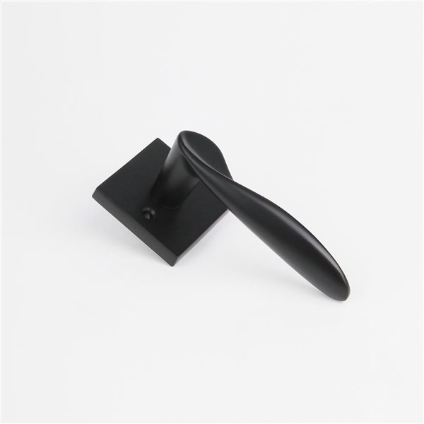 McBowery Lafayette Matte Black Combined Modern Interior Privacy/Passage Left Hand Door Handle