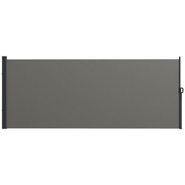 Outsunny 158 W x 63-in H Retractable Outdoor Privacy Screen - Dark Grey