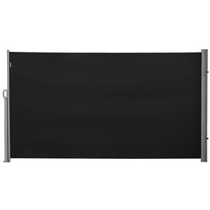Outsunny 118 W x 71-in H Retractable Outdoor Privacy Screen - Black