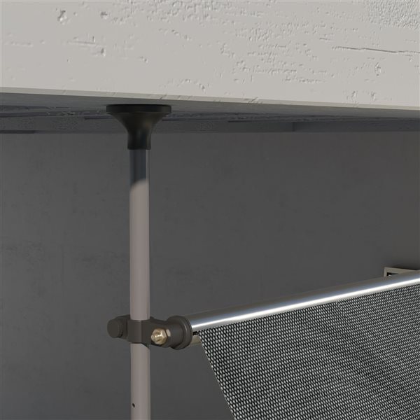 Outsunny 10 x 4-ft Dark Grey Polyester Retractable Patio Awning w/ Manual Crank Handle