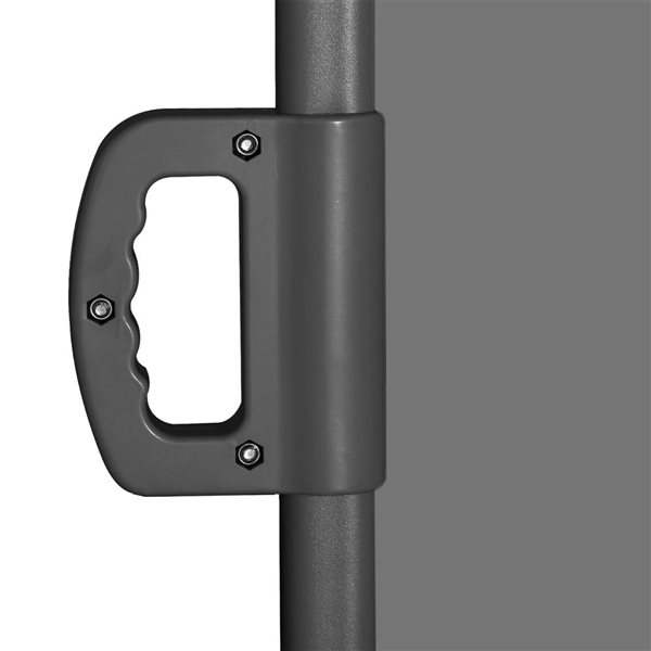 Outsunny 118 W x 79-in H Retractable Outdoor Privacy Screen - Light Grey