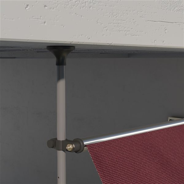 Outsunny 10 x 4-ft Red Wine Polyester Non-Screw Freestanding Patio Awning w/ Adjustable Poles