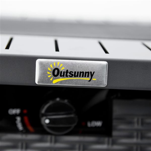 Outsunny 40,000-BTU 28-in Outdoor Propane Fire Table w/ Element and Waterproof Cover - Black