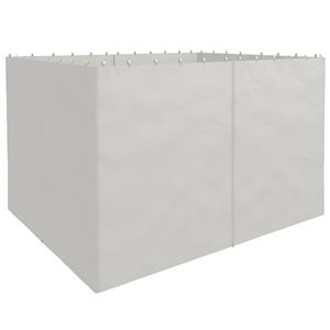 Outsunny 10 x 12-ft 4-Panel Replacement Gazebo Curtains - Light Grey