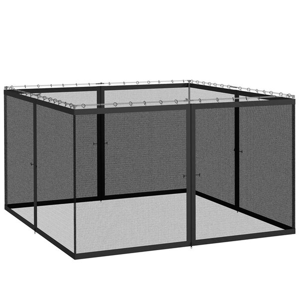 Outsunny 12 x 12-ft Gazebo Replacement Mosquito Netting - Dark