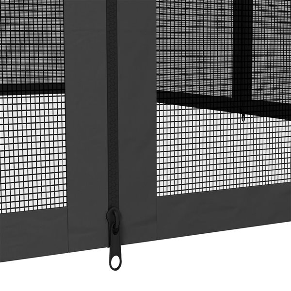 Outsunny 10 x 12-ft Gazebo Replacement Mosquito Netting - Dark Grey