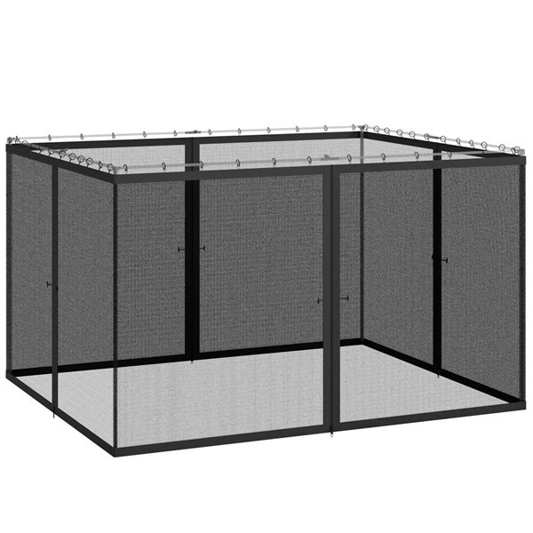 Outsunny 10 x 12-ft Gazebo Replacement Mosquito Netting - Dark Grey