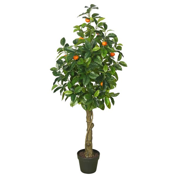 Vickerman 51-in Artificial Green and Orange Real Touch Orange Tree
