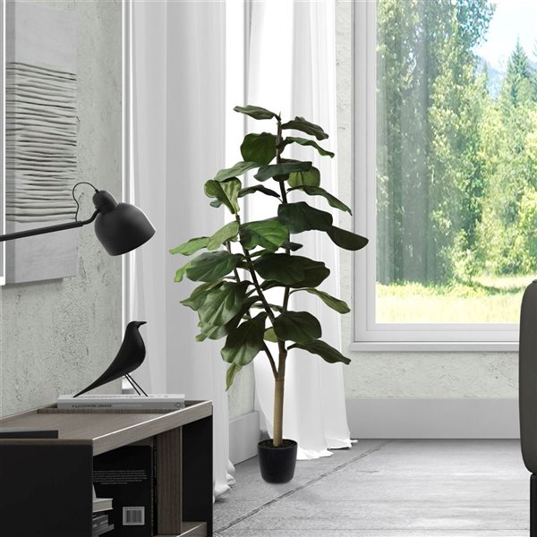 Vickerman 4-ft Artificial Potted Fiddle Tree