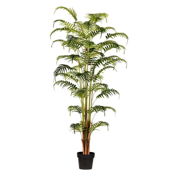 Vickerman 70-in Artificial Potted Fern Palm Real Touch Leaves