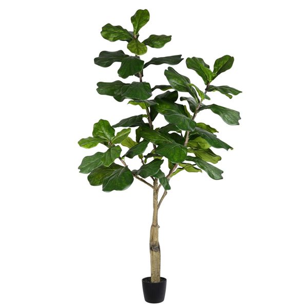 Vickerman 6-ft Artificial Potted Fiddle Tree