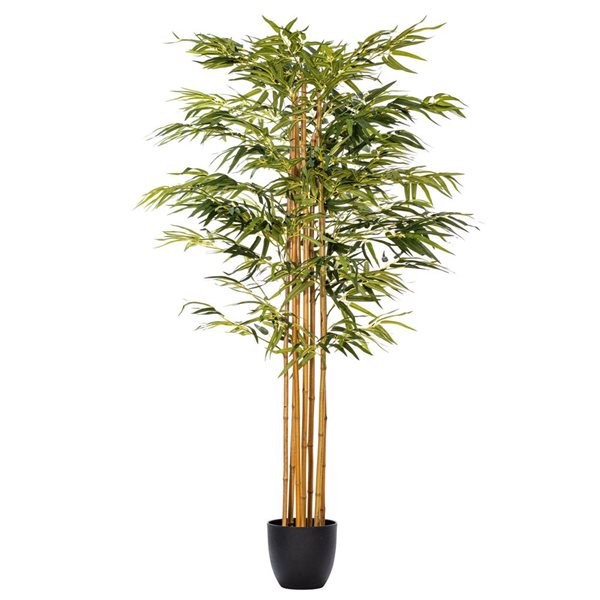 Vickerman 6ft Artificial Potted Green Bamboo Tree TA170101 RONA