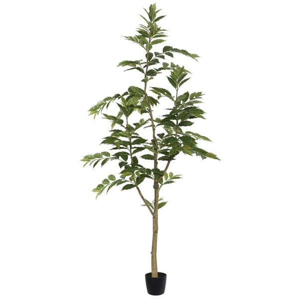 Vickerman 7-ft Potted Artificial Green Nandina Tree