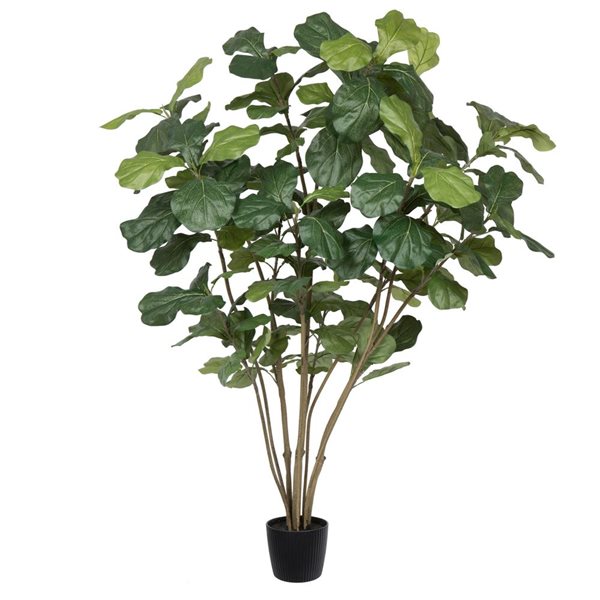 Vickerman 5-ft Artificial Green Potted Fiddle Tree