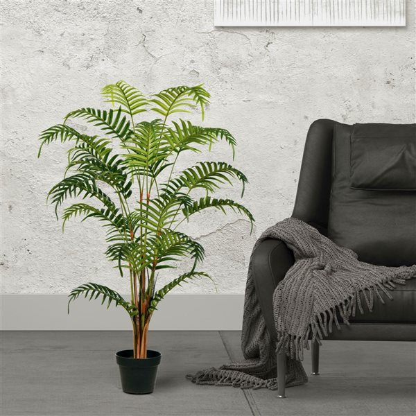 Vickerman 47-in Artificial Potted Fern Palm Real Touch Leaves