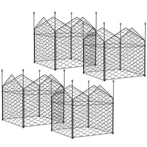 Lot de 4 cloches grillagées Outsunny, protection des plantes contre les animaux