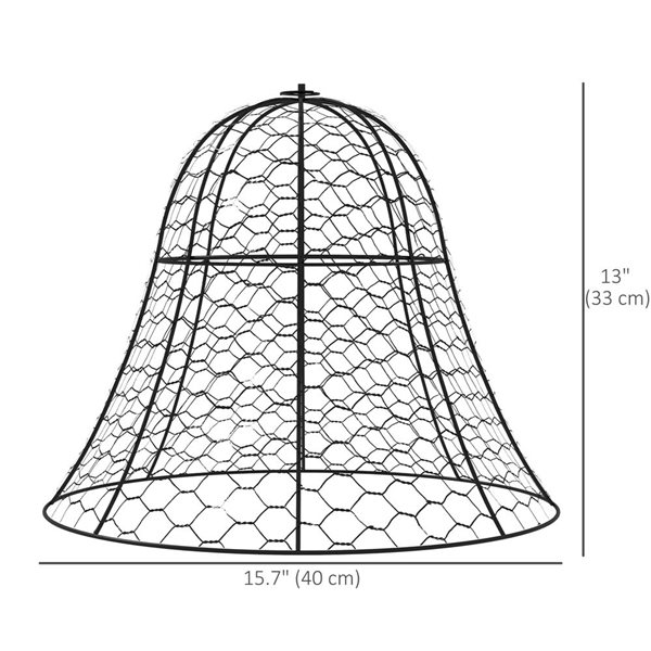 Outsunny 12 Pack Garden Chicken Wire Cloche - Plant Protectors from Animals