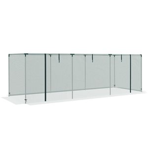 Tente de culture verte Outsunny protectrice avec porte 12 x 4 pi