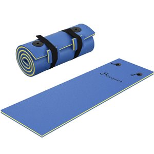 Tapis récréatif flottant enroulable Soozier pour piscine, 6,5 x 2 pi, bleu