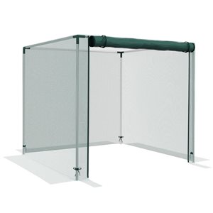Tente de culture protectrice avec porte et piquets de terre Outsunny 4 x 12 pi, vert