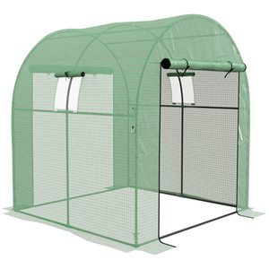 Outsunny 6 x 6 x 6.6-ft Tunnel Walk-in UV-resistant Greenhouse