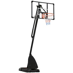 Panier de basket mobile Soozier et base lestée ajustable en hauteur, 9,6 à 11,5 pi