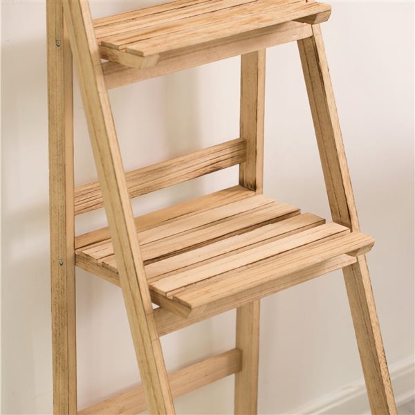 Vintiquewise Natural Wooden Rustic 3-Tier Size Shelves Display QI004285 ...