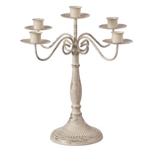 Fabulaxe 5-Candle Antique 12-in Distressed Metal Candelabra Candle Holder